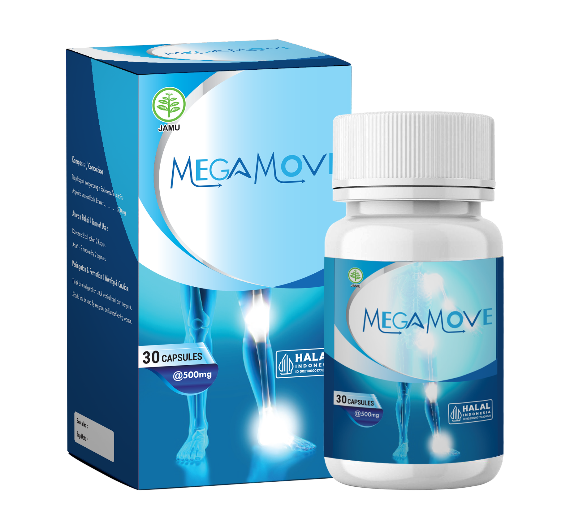 Megamove - Suplemen herbal untuk kesehatan sendi dan tulang rawan